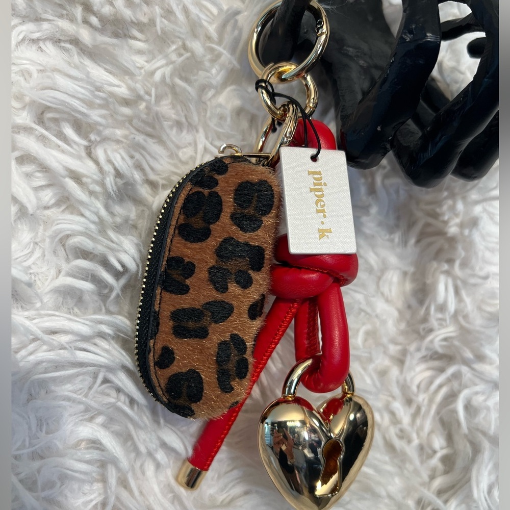 🐆❤️Piper K Gorgeous Leopard Mini Coin Purse Handbag Charm❤️🐆NWT - Picture 8 of 12